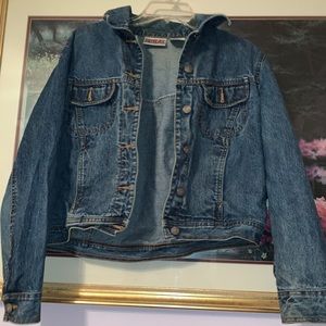 Distressed denim jacket